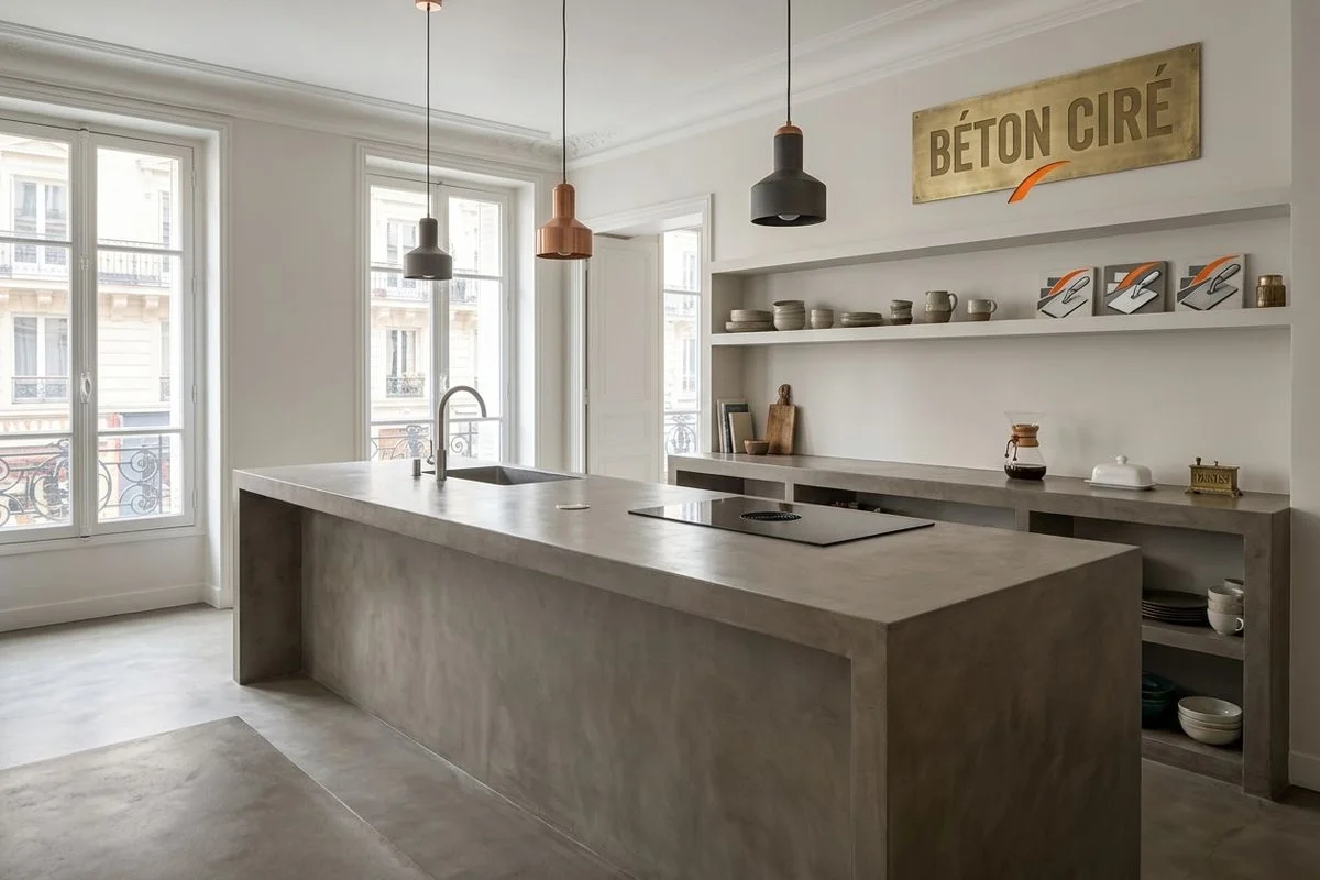 Avant renovation béton ciré appartement parisien